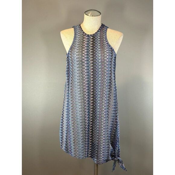 Becca Pierside Crochet Side-Tie Swim Coverup in Blue Size XS - Picture 1 of 5